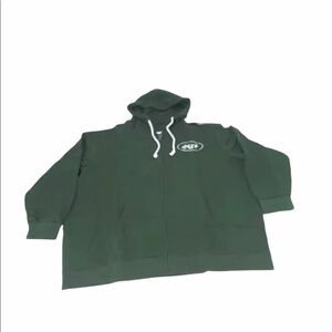 New York Jets Full Zip Fleece Hoody Hoodie Green